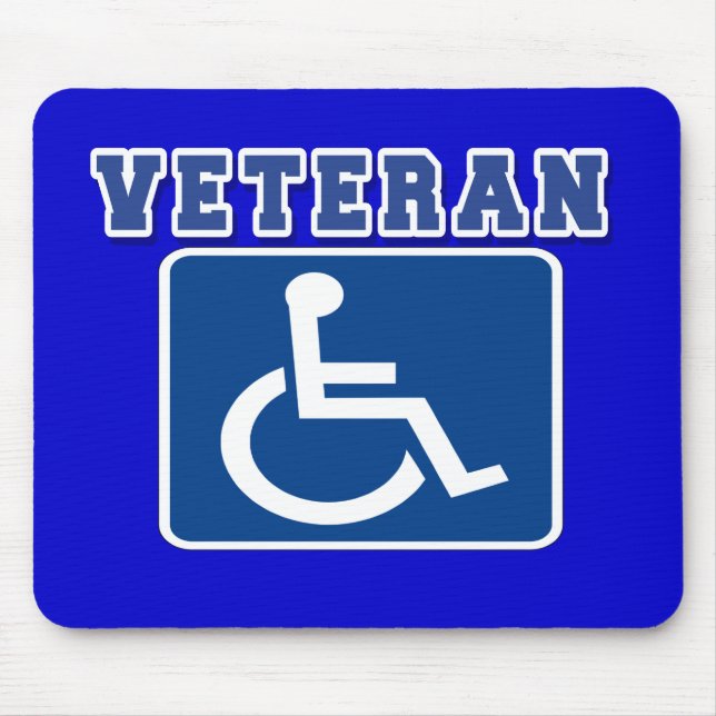 Disabled Handicapped Veteran Mouse Pad (Front)