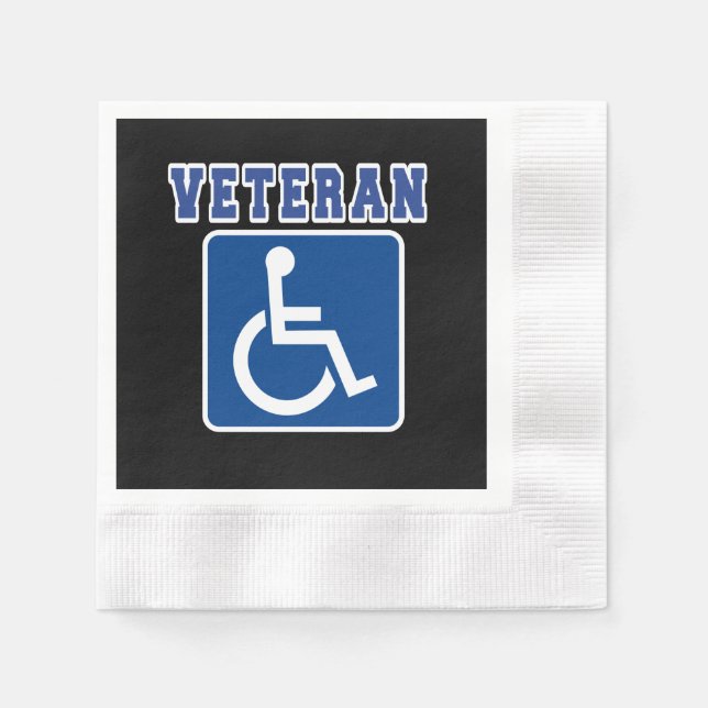 Disabled Handicapped Veteran Napkin (Front)