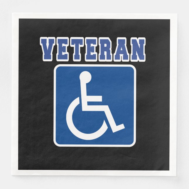 Disabled Handicapped Veteran Napkin (Front)