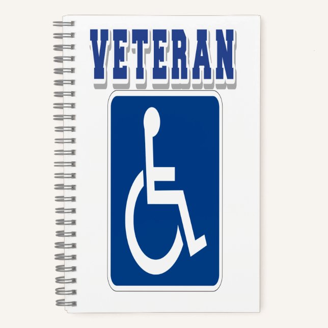 Disabled Handicapped Veteran Notebook (Front)