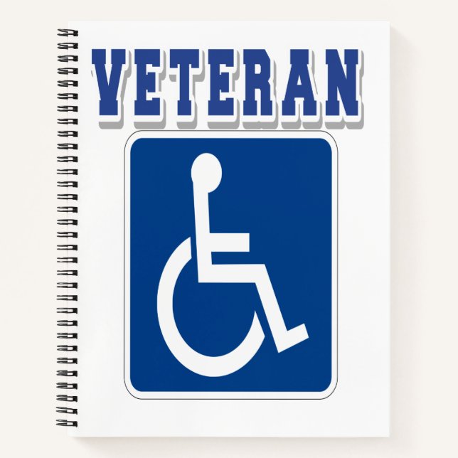 Disabled Handicapped Veteran Notebook (Front)