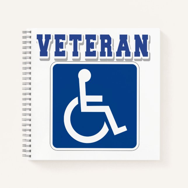 Disabled Handicapped Veteran Notebook (Front)
