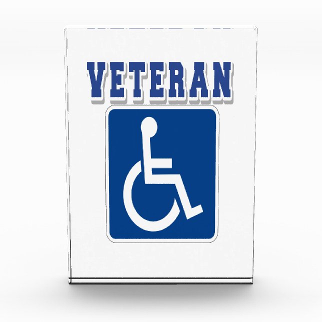 Disabled Handicapped Veteran Photo Block (Front)