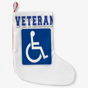 Disabled Handicapped Veteran Small Christmas Stocking