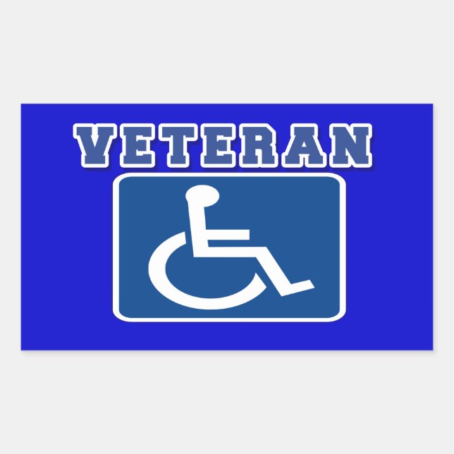 Disabled Handicapped Veteran Sticker (Front)