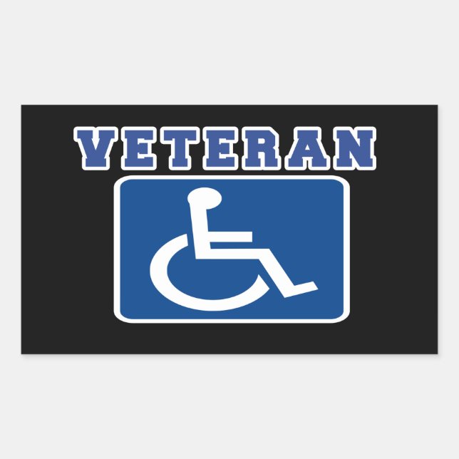 Disabled Handicapped Veteran Sticker (Front)