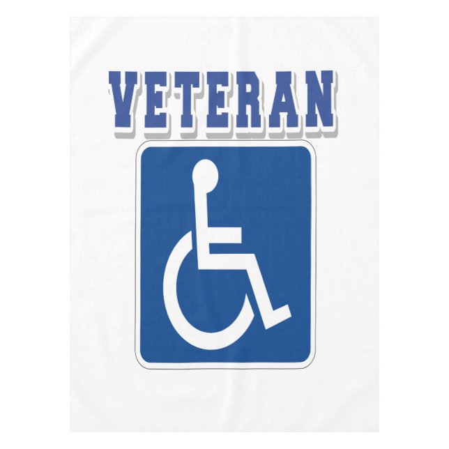 Disabled Handicapped Veteran Tablecloth (Front)