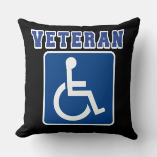 Disabled Handicapped Veteran Throw Pillow