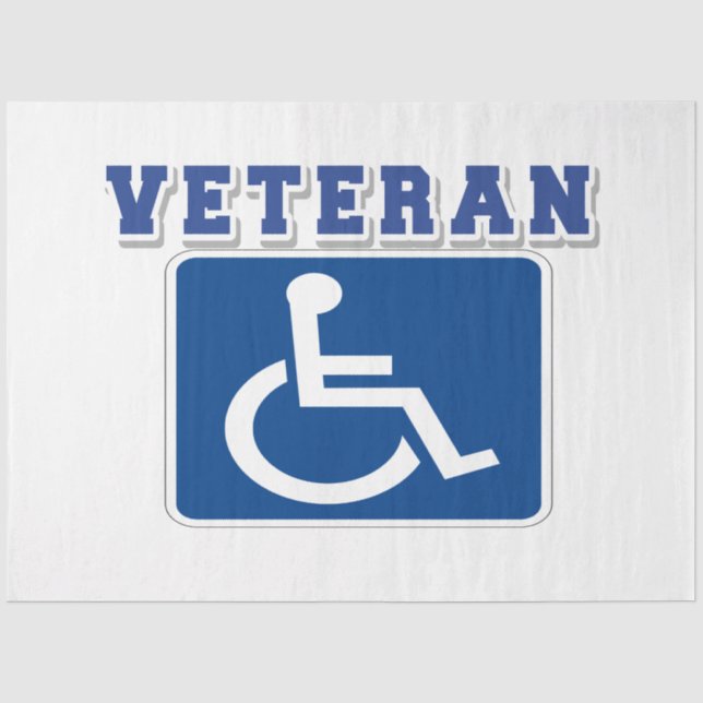 Disabled Handicapped Veteran Tissue Paper (Front)