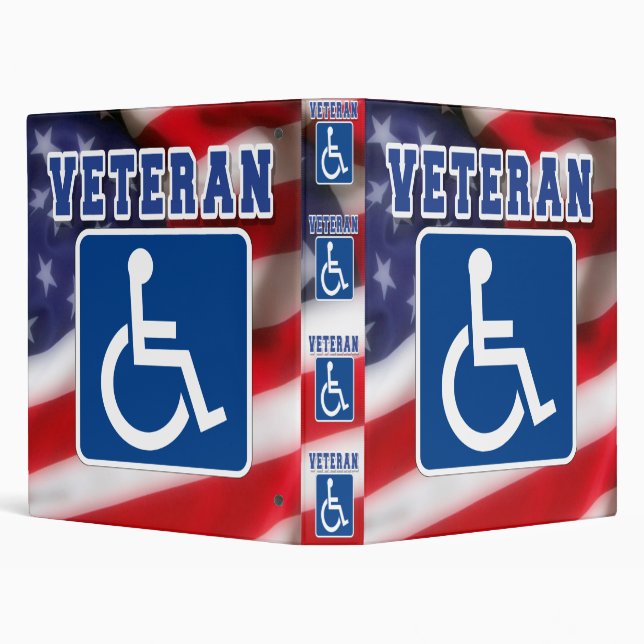 Disabled Handicapped Veteran USA Binder (Background)