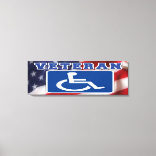 Disabled Handicapped Veteran USA Canvas Print