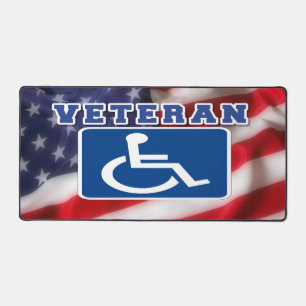 Disabled Handicapped Veteran USA Desk Mat
