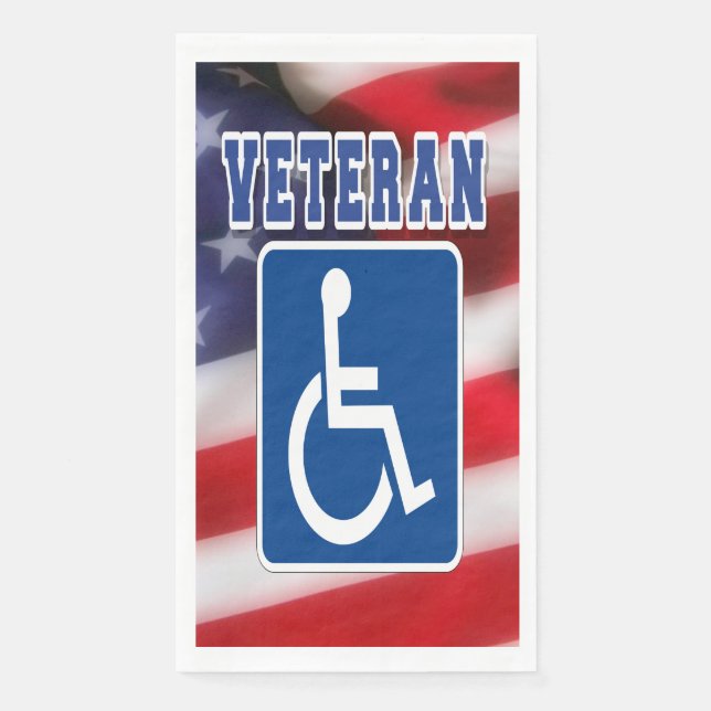 Disabled Handicapped Veteran USA Napkin (Front)