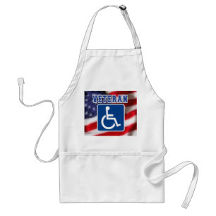 Disabled Handicapped Veteran USA Standard Apron