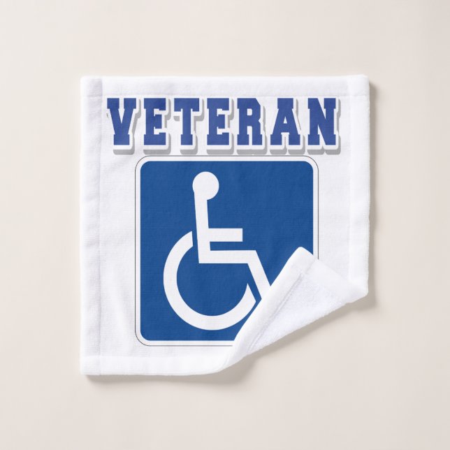 Disabled Handicapped Veteran Wash Cloth (Wash Cloth)