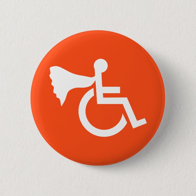 Disabled Hero 2 Inch Round Button (Front)