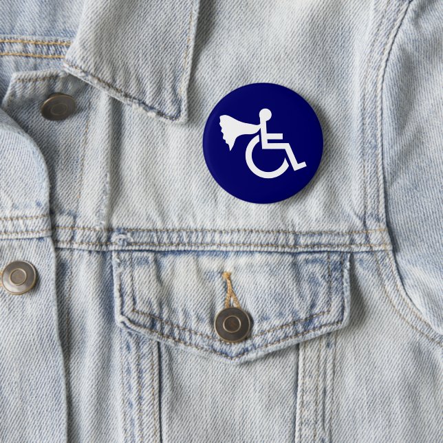 Disabled Hero 2 Inch Round Button (In Situ)