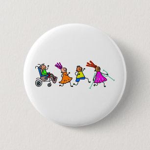 Disabled Kids 2 Inch Round Button