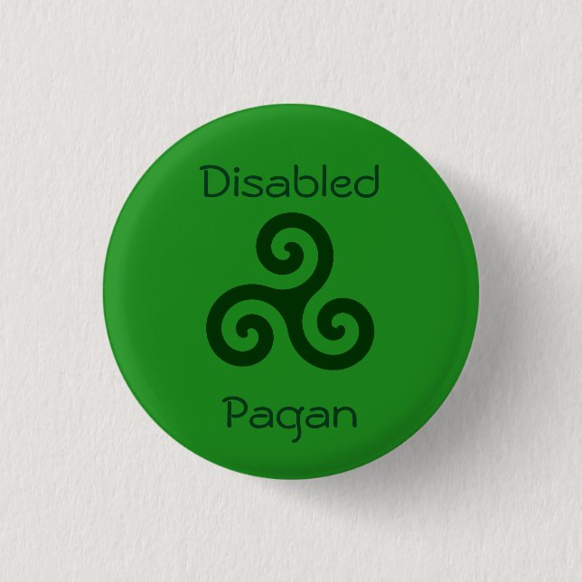 Disabled Pagan 1 Inch Round Button (Front)