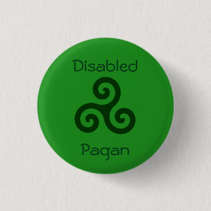 Disabled Pagan 1 Inch Round Button