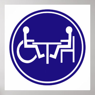 DISABLED PARAPLEGIA FRIEND TABLE POSTER