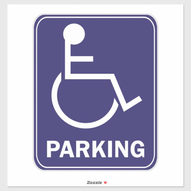 Disabled Parking Only Wheelchair Sticker Symbol (Sheet)