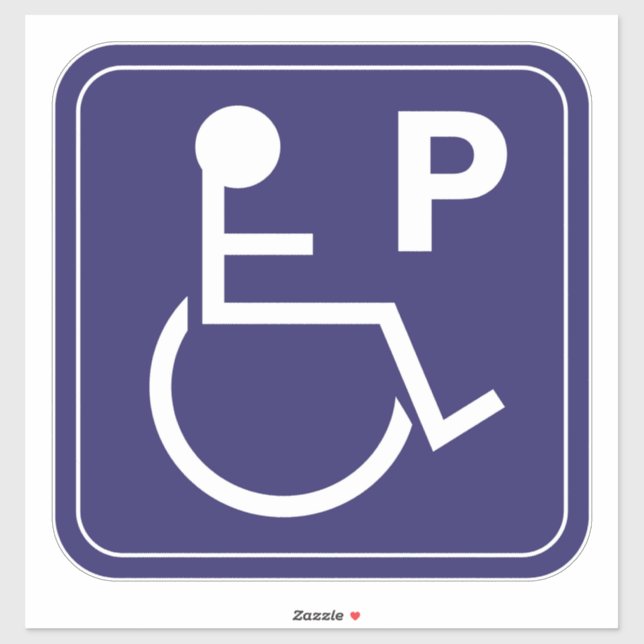 Disabled Parking Sticker Wheelchair Symbol (Sheet)