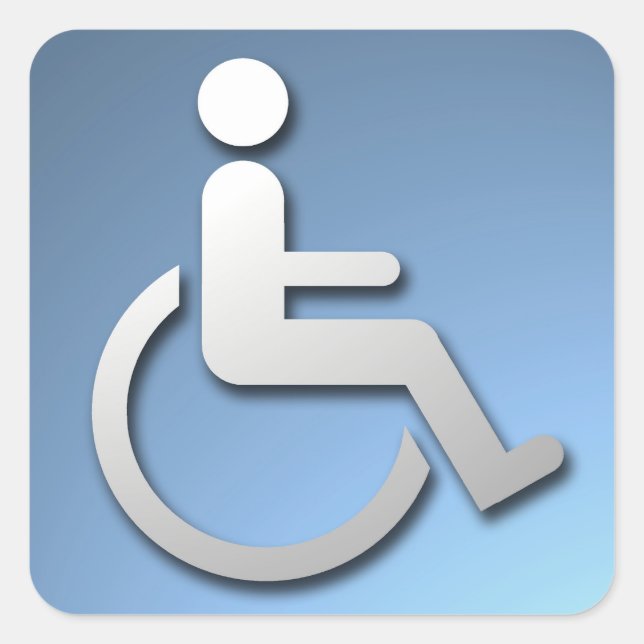 Disabled Person Square Sticker (Front)