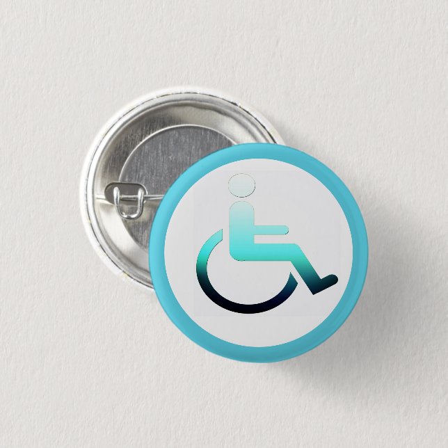Disabled Symbol & wheelchair / disability button (Front & Back)