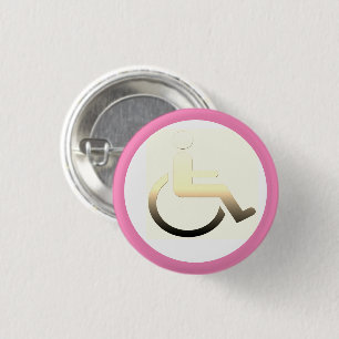 Disabled Symbol & wheelchair / disability button P