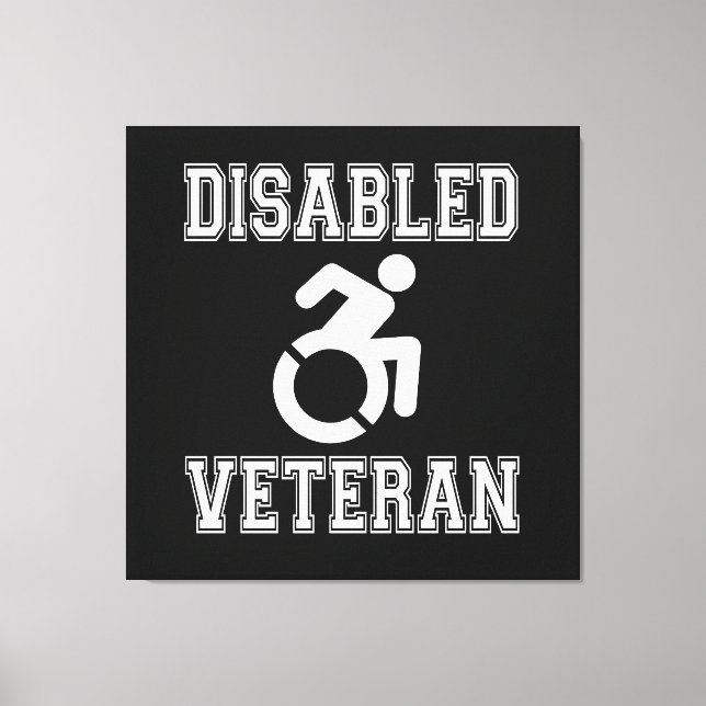 Disabled Veteran Canvas Print (Front)