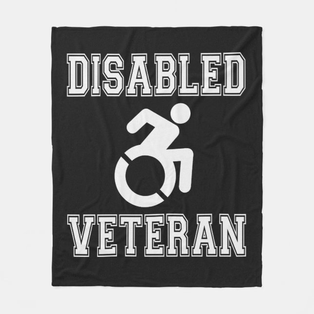 Disabled Veteran Fleece Blanket (Front)