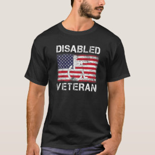 Disabled Veteran For Dad Grandpa Veteran American  T-Shirt