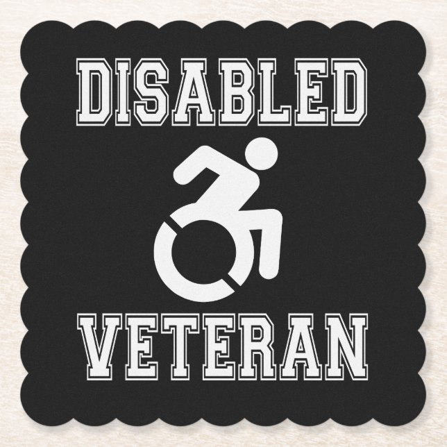Disabled Veteran Paper Coaster (Front)