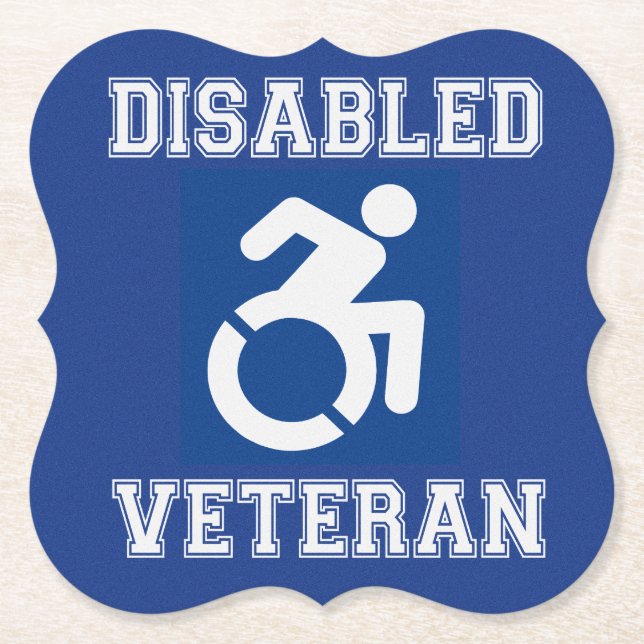 Disabled Veteran Paper Coaster (Front)