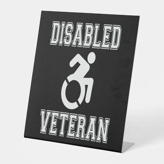 Disabled Veteran Pedestal Sign (Front)