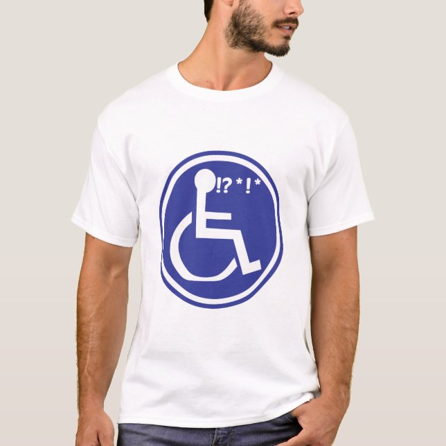 DISABLED WHEELCHAIR BAD LUCK T-Shirt (Front)