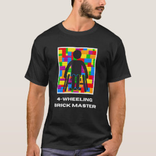 Disabled Wheelchair Master Builder Block Toy Handi T-Shirt