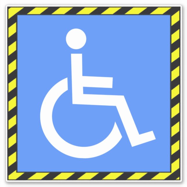 Disabled Wheelchair Sign - Blue Handicap (Front)