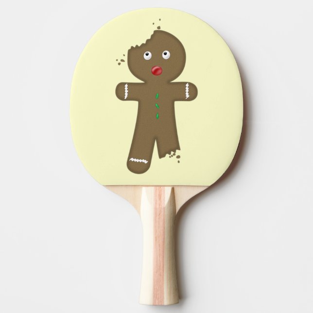 Disappearing Gingerbread Man Ping Pong Paddle (Front)