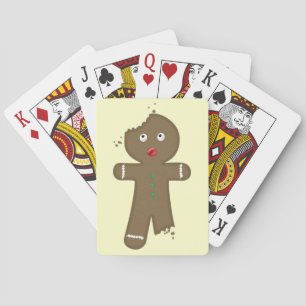Disappearing Gingerbread Man Playing Cards