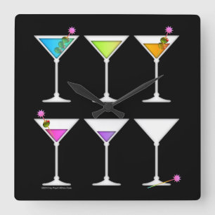 DISAPPEARING MARTINI WALL CLOCK
