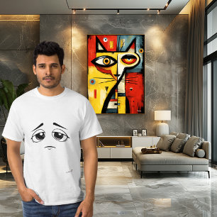 Disappointed Face Sunday Mood Minimal Design T-Shirt