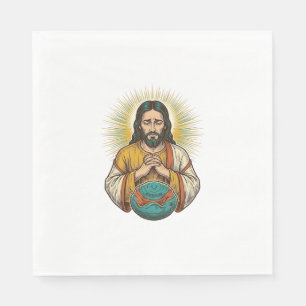 Disappointed Jesus Deflated Exercise Ball Gym Fail Napkin