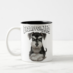 Disappointed Miniature Schnauzer Two-Tone Coffee Mug