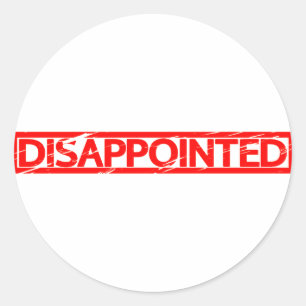 Disappointed Stamp Classic Round Sticker