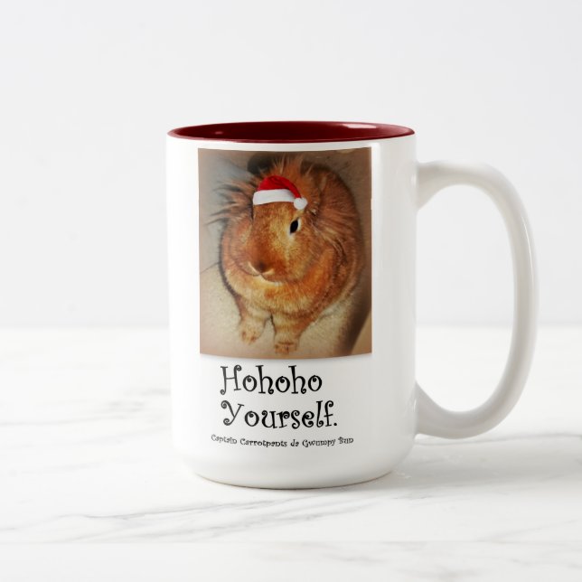 Disapproving Bunny Rabbit Ho Ho Ho Mug (Right)