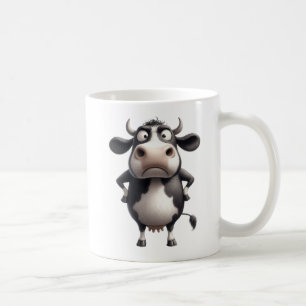Disapproving Dairy Cow - That coffee better be... Mug