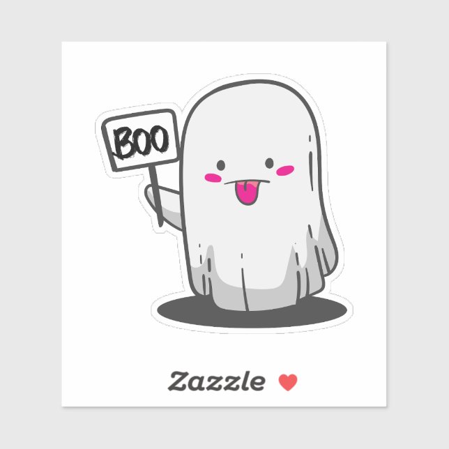 Disapproving Ghost Sticker, Halloween Ghost (Sheet)
