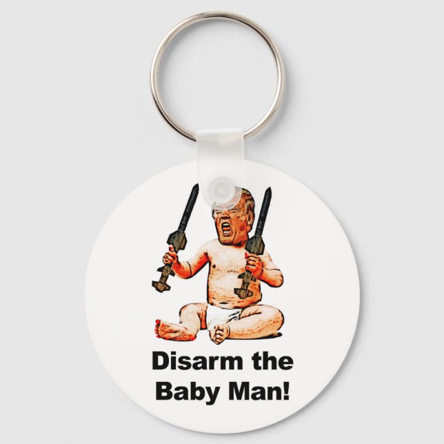 Disarm the Baby Man Keychain (Front)